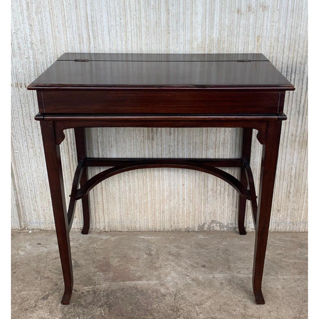 Late 19th Bureau Antique Cartonnier Sliding Top for Hidden Storage For Sale - Image 18 of 18