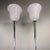 Venini Vintage Chromed-Plated Floor Lamps with Marble Bases and White Glass Diffusers in the style of Venini, 1970s, Set of 2 For Sale - Image 4 of 8