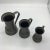 Antique French Measuring pewter pitchers Primitive Pewter Pitchers with spout and handles Grayish color pewter Damart...