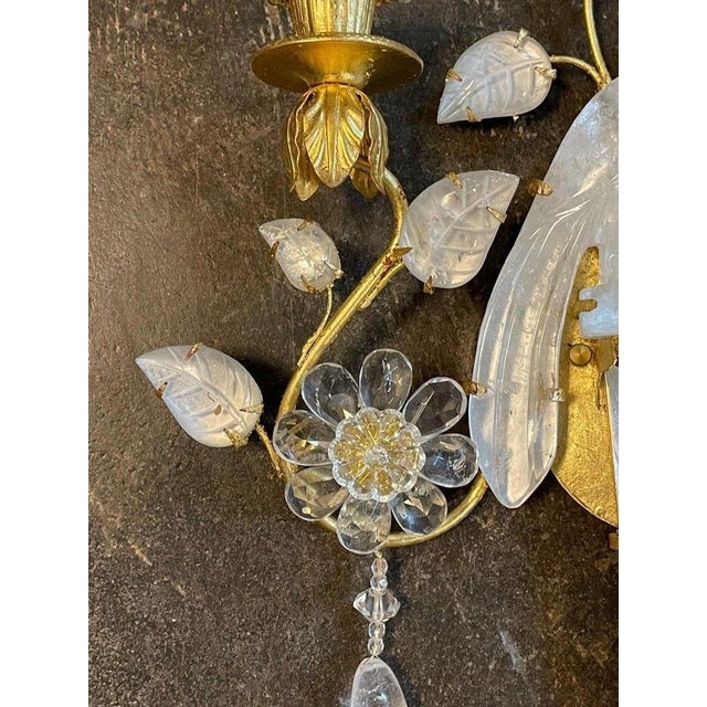 Bagues Manner Rock Crystal Sconces - Pair For Sale - Image 4 of 9