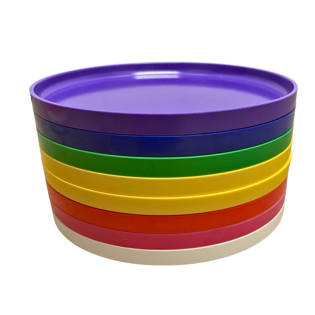 1970s 1970s Italian Heller Melamine Dinnerware - Set of 4 For Sale - Image 5 of 10