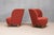 1940s Easy Chairs in Red Fabric and Birch from Carl-Johan Boman, Finland, 1940s, Set of 2 For Sale - Image 5 of 17