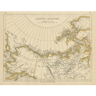 Antique Map of the Arctic Regions by Lowry 1852 For Sale