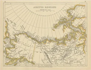 Antique Map of the Arctic Regions by Lowry 1852