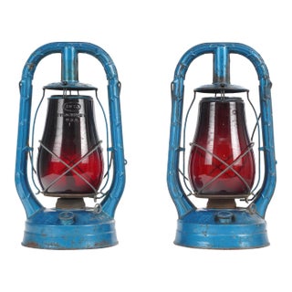 Vintage Dietz Monarch Hot Blast Kerosene Lanterns - a Pair For Sale