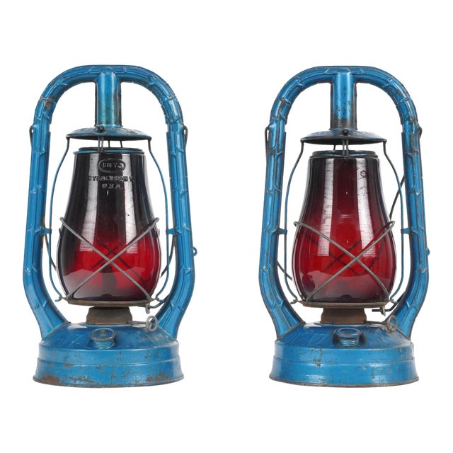 Vintage Dietz Monarch Hot Blast Kerosene Lanterns - a Pair For Sale