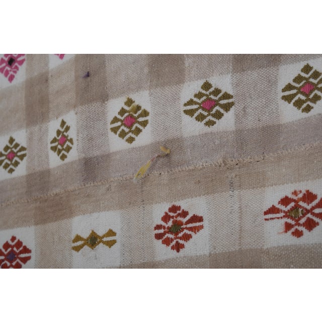 Turkish Cotton Kilim Rug 6' X 8'2'' For Sale - Image 9 of 11