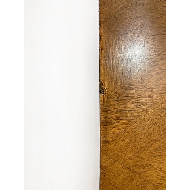 1970s Walnut French Provincial Walnut Dining Table With Parquetry For Sale - Image 14 of 14