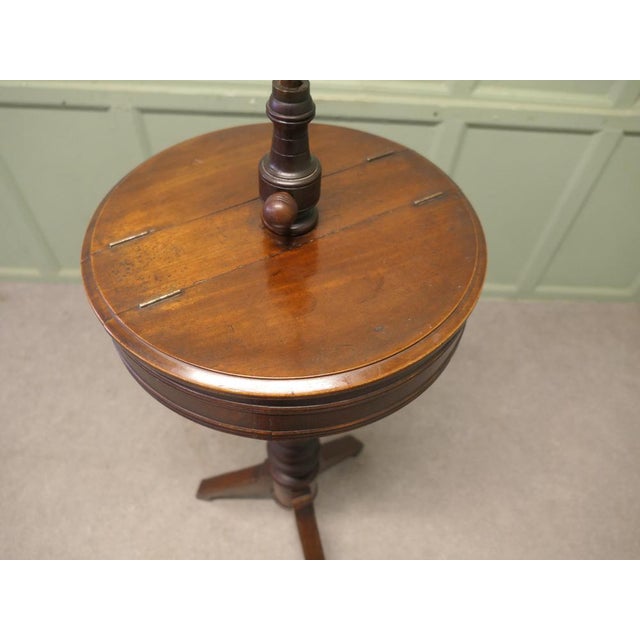 Victorian Telescopic Round Shaving Mirror on Stand For Sale - Image 6 of 7