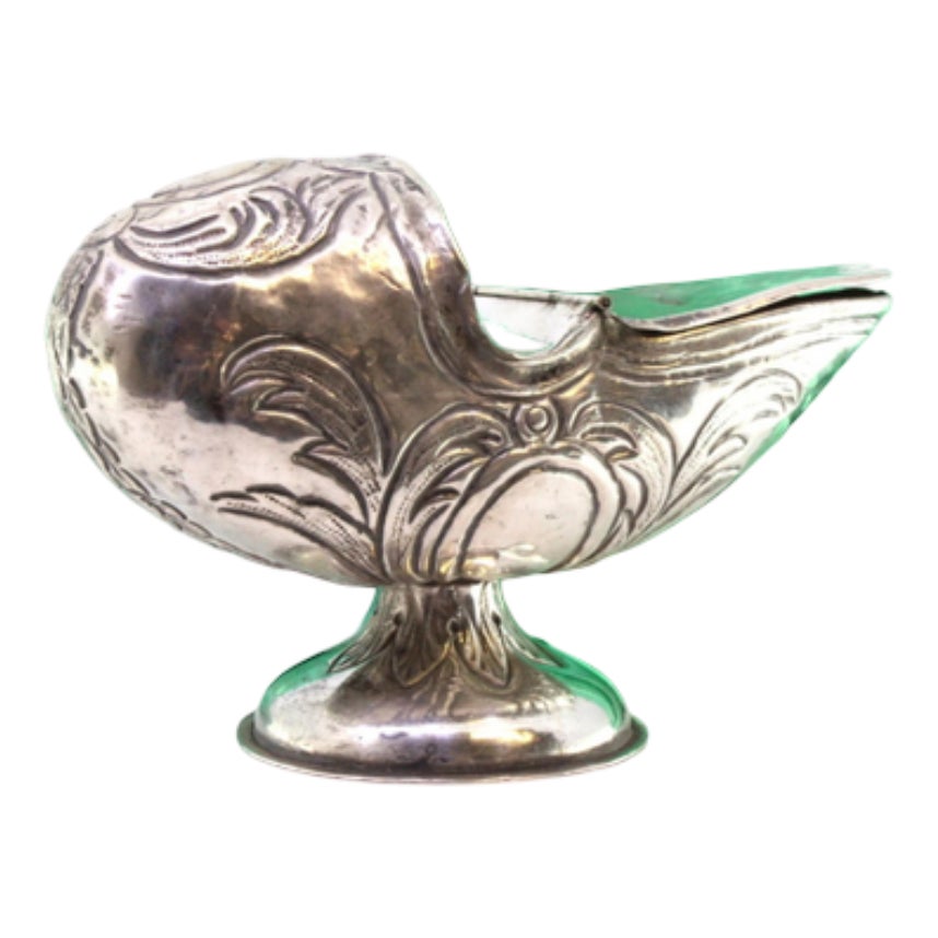 Silver Shuttle with Reliefs and Applications | Chairish
