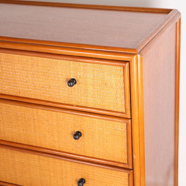 Raffia and Wood Chests of Drawers, 1970s, Set of 2 For Sale - Image 15 of 18