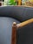 French Sofa or Settee in the Art Deco Style Upholstered in Black Linen For Sale - Image 11 of 14