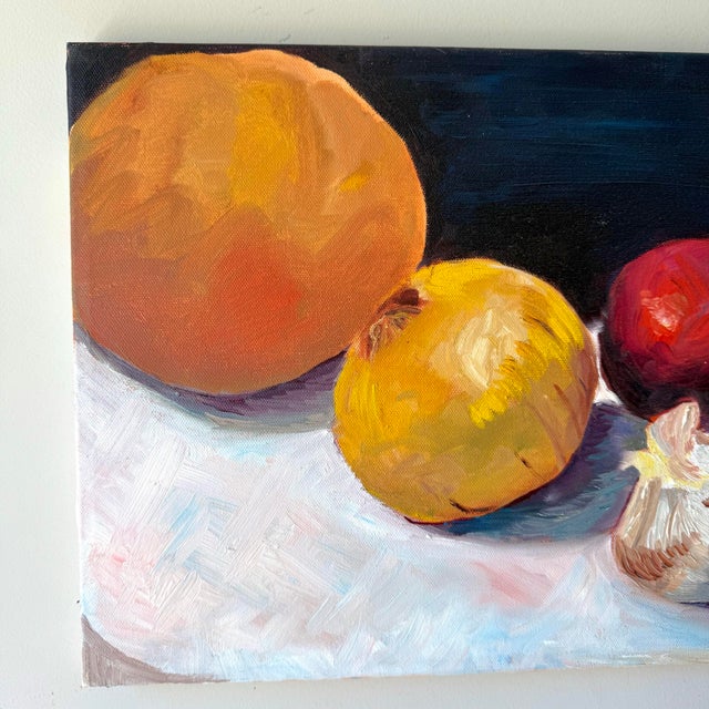 Gustavian (Swedish) Late 20th Century Vegetable Oil Painting For Sale - Image 3 of 4