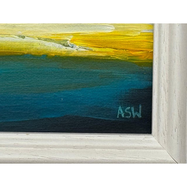 Golden Horizon - Miniature Abstract Landscape Art Study by Contemporary Artist, 2025 For Sale - Image 12 of 14