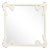 Fleur Home Carnival St. Roch Square Mirror in Swiss Coffee, 48x48 For Sale