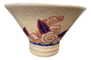 Craquelé Ceramic Bowl by Jacques Adnet, France, 1920s