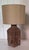 Vintage Table Lamp with Brown Ceramic Base with 4 Different Cartoon Faces and Beige Fabric Shade, 1982 For Sale - Image 6 of 15