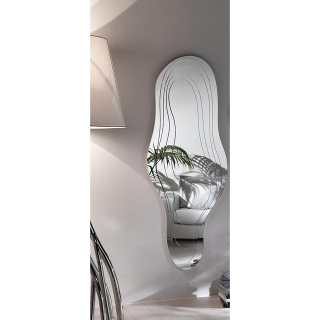 Contemporary Livelli 1850 Wall Mirror with White Colored MDF by Barberini & Gunnell For Sale - Image 3 of 8