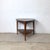Pair of Walnut-Finish Two-Tier Triangular End Tables, Mid-Century Modern Style For Sale - Image 9 of 12