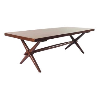 1960s American Modern Walnut Coffee Table For Sale