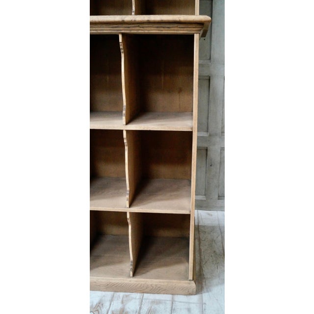 Victorain Country Kitchen Washed Oak Pigeon Hole Cabinet, 1880s For Sale - Image 11 of 13