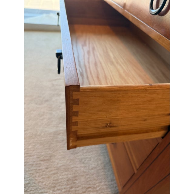 Arts & Crafts Stickley 21st Century King Bed, Grainite Topped End Tables, Low Boy For Sale - Image 3 of 5