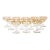 Val Saint Lambert Set of 12 Gilt Gold-Decorated Champagne Coupe Glass Service For Sale