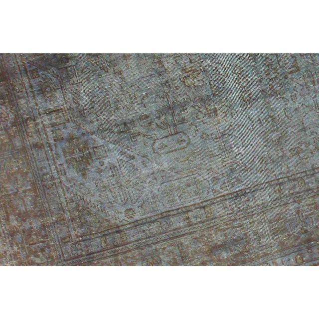 Textile Boho Chic No Pile Blue/Brown Wool Rug - 7'10'' X 11'1'' For Sale - Image 7 of 10