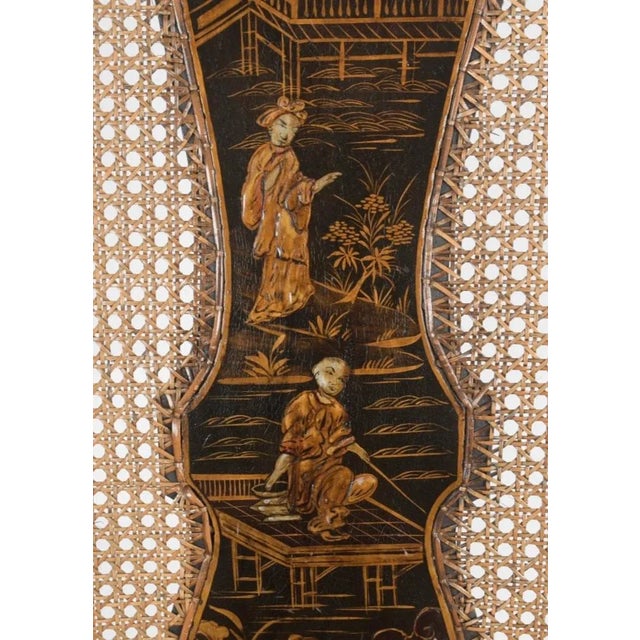 George II Style Chinoiserie Decorated Ebonized Gilt Accent Side Chair For Sale In Philadelphia - Image 6 of 12