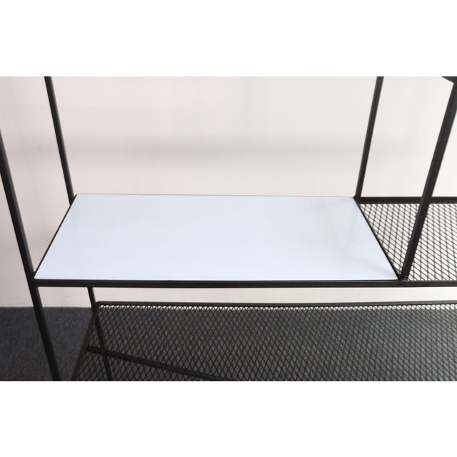 Mid-Century American Modern Iron Shelving Unit / Etagere by Freda Diamond For Sale - Image 13 of 18