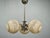 Art Deco Chrome and Cream Glass Chandelier, 1930s For Sale - Image 13 of 14