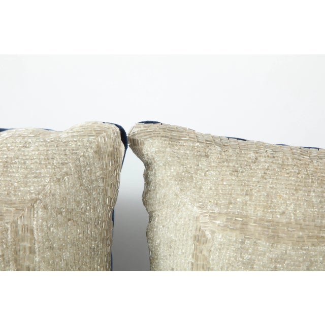 Vintage Beaded Pillows - Set of 3 For Sale - Image 4 of 7