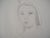 Modern Marie Laurencin, Pensive Young Girl, Original Pencil Drawing For Sale - Image 3 of 6