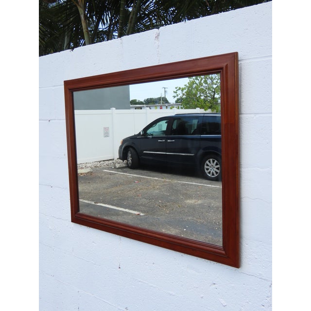 Large Cherry Vanity Dresser Bathroom Wall Mirror 6584 For Sale - Image 10 of 11