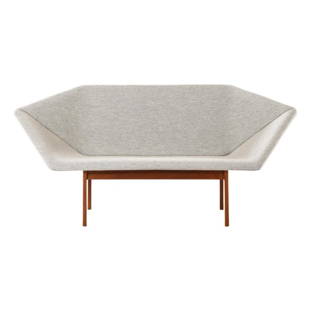 Sofa in Wool and Teak attributed to Tove & Edvard Kindt-Larsen, 1963 For Sale