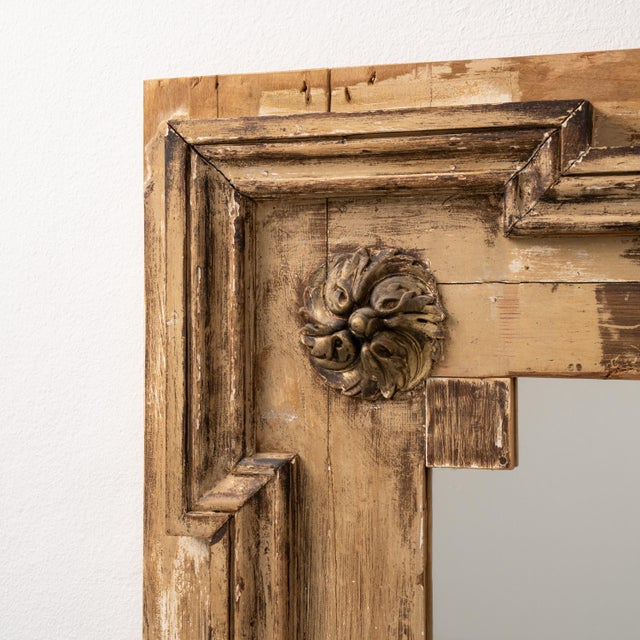 Late 19th Century 19th Century French Louis XVI Style Wooden Wall Mirror France Late 19th Century For Sale - Image 5 of 10