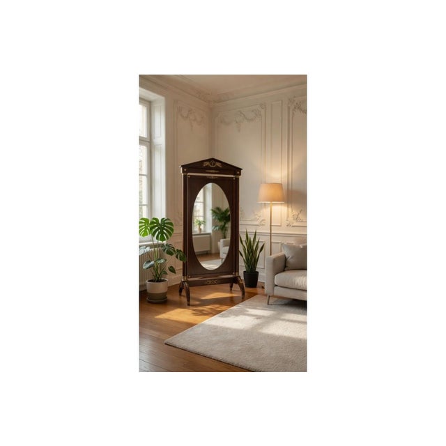 Antique Empire Treble Clef Mirror, France, 1870 For Sale - Image 9 of 9
