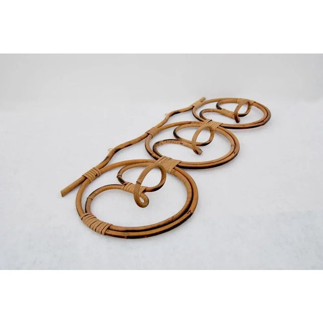 Rattan Coat Rack, 1970s For Sale - Image 4 of 6