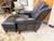 Metal Brown 2 Pc Leather Club Chair and Ottoman Thomasville For Sale - Image 7 of 7