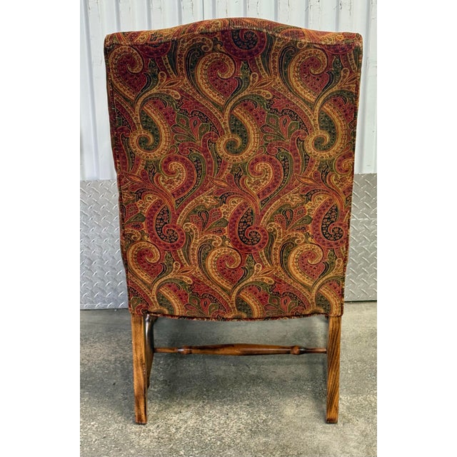 Vintage Louis XIV French Revival Upholstered Chair With Ottoman For Sale - Image 4 of 10