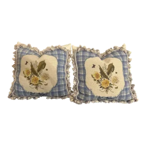 Pair of Vintage Needlepoint Pillows