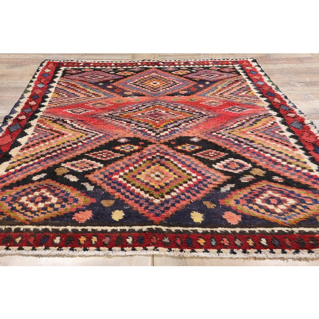 Red Vintage Persian Lori Rug - 05'07 X 08'00 For Sale - Image 8 of 9