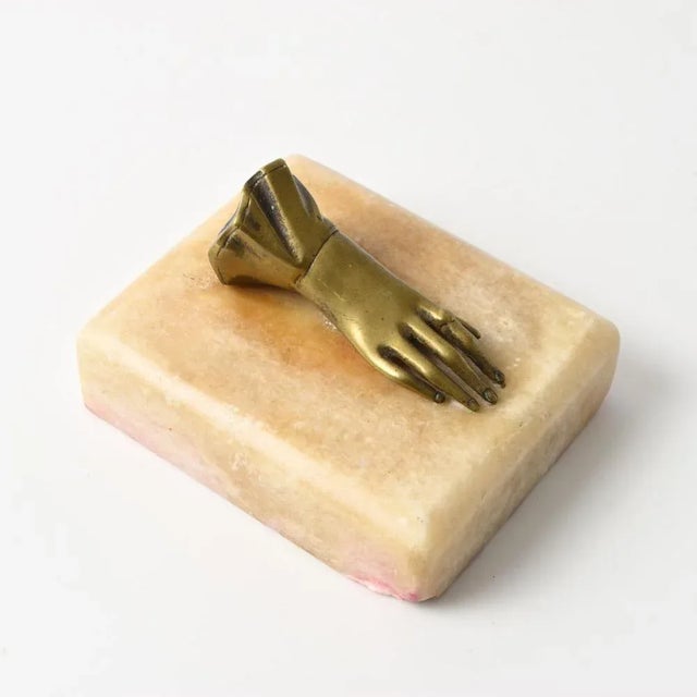 Boho Chic 19th Century Victorian Ladies Hand Paperweight For Sale - Image 3 of 11