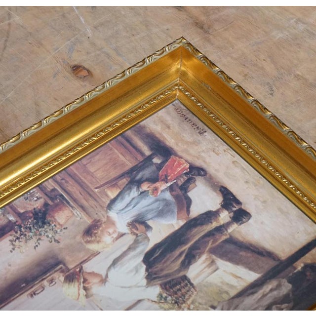 Kitchen Scene, Paper, Framed For Sale - Image 7 of 11