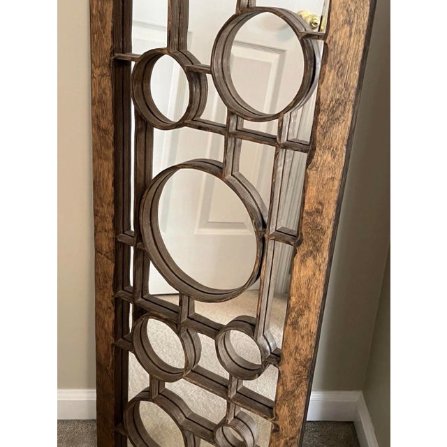 Ron Pessolano (1947-2017) Signed Hand Crafted Studio Arts & Crafts Wood Frame Mirror One of a Kind For Sale - Image 6 of 12