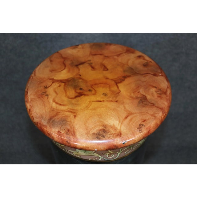 1960s Superb Paint Decorated French Empire Neoclassical Pedestal Fern Stand For Sale - Image 5 of 8