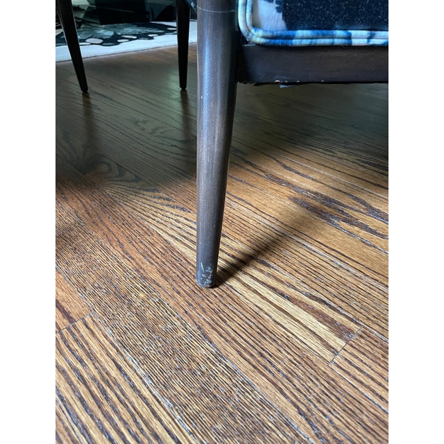 Textile Pair of Custom Upholstered Vintage Paul McCobb for Directional Model 1322 Armchairs For Sale - Image 7 of 9