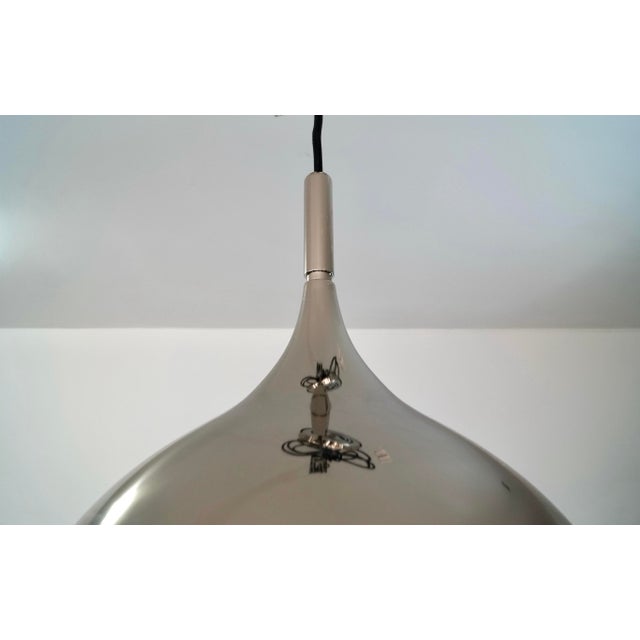 Silver Mid-Century Modern Style Jonathan Adler Nickel & Glass Pendant - Brand New For Sale - Image 8 of 12