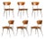 Set of Six Shelby Williams 'Gazelle' Sculptural Aluminum Side Chairs, 1960s For Sale