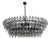 21st Oval Smoky Murano Poliedri Chandelier by Fabio LTD For Sale